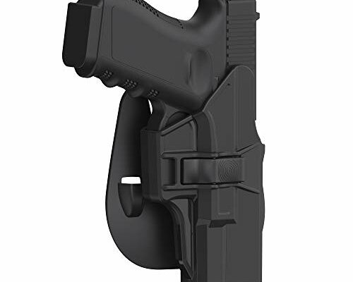 G19 Holster, OWB Paddle Holster for Glock 19 Gen 1 2 3 4 5, Glock 23 32 Gen 1 2 3 4, Glock 19X/44/45, Outside Waistband Gun Holster, Adjustable Cant, Quick Release - Right Handed