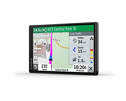 Garmin DriveSmart 55 and Traffic, GPS Navigator, 5.5” Display, Simple On-Screen Menus, Easy-to-See Maps