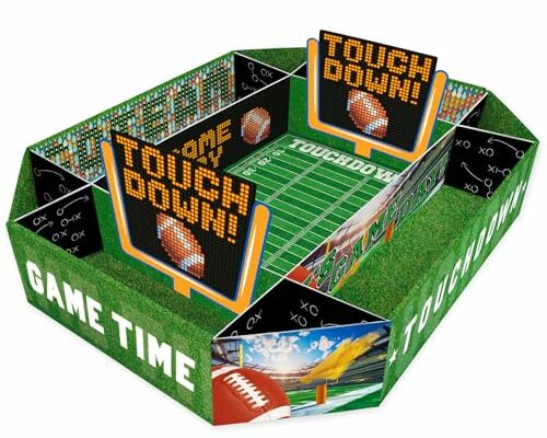 Gatherfun Football Party Supplies Kit - Complete Tailgate, Birthday & Celebration Snack Stadium Set | Essential Football Party Decorations & Favors