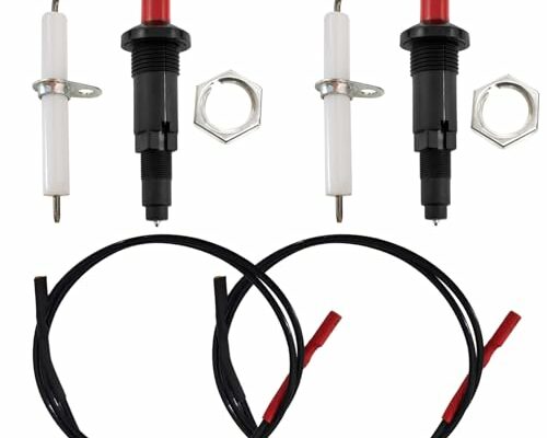 Generic 2 Pack Push Button Piezo Igniter with 21.6“ Long Spark Igniter Ceramic Electrode Ignition Plug Wire for Gas Grill.Range.Heater.Stove, Black