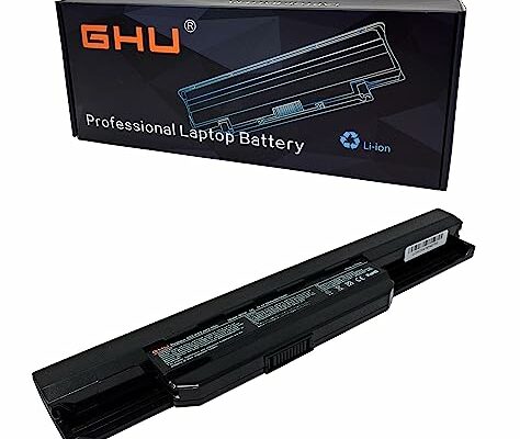 GHU New Laptop Battery for Asus A53 K53 K54 K84 K93 N53 A31-K53 A32-K53 A41-K53 A42-K53 A43EI241SV-SL 10.8V 5200mAh Fit Models A43 A45 A83 A84 K43 K53 P43 P43S P53 X43 X44 X54 X84 X84H 58 WH