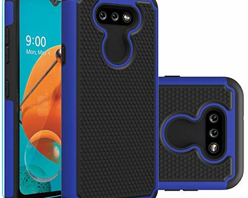 Giner for LG Aristo 5 Case,LG K8X/Phoenix 5/Fortune 3/Tribute Monarch/Risio 4 case with HD Screen Protector,Military-Grade Armor Defender Protective Phone Case Compatible with LG Aristo 5 Plus (Blue)