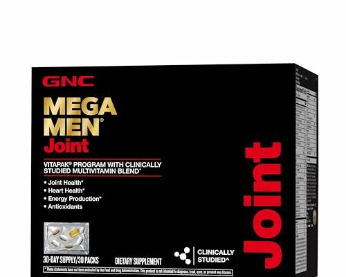 GNC Mega Men Joint Vitapak | Supports Joint Health, Heart Health, Energy Production, and Antioxidants | 30 Count