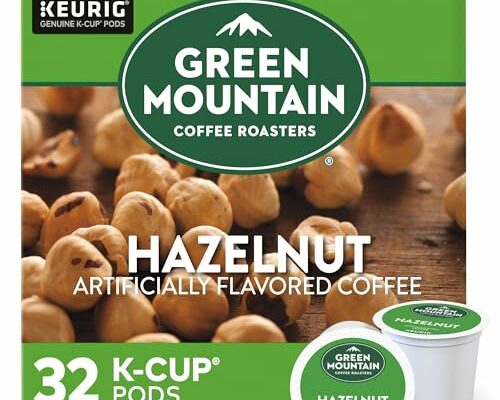 Green Mountain Coffee Roasters Hazelnut Keurig Single-Serve K-Cup Pods, Light Roast Coffee, 32 Count