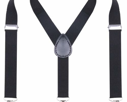 GUCHOL Suspenders for Kids,Toddler - Adjustable Elastic Suspender for Baby,Boys,Girls,Suitable for 1 to 6 old (Black)