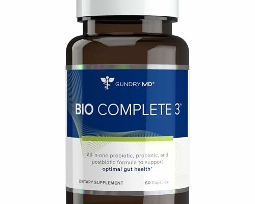 Gundry MD® Bio Complete 3, 3-in-1 Probiotics for Gut Health, Probiotic Supplements for Digestion, Supplement Supporting Bloating, Gas, Food Cravings, Energy Levels, Skin, and Focus, 30 Day Supply