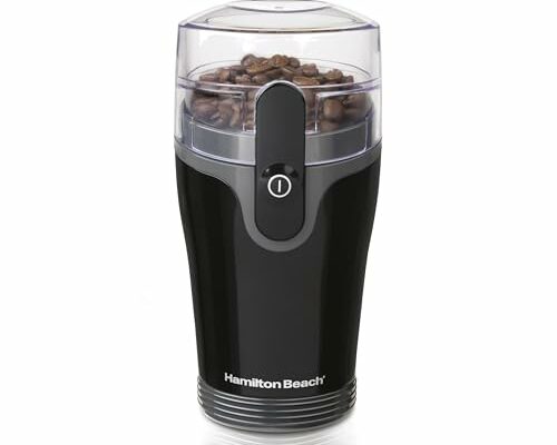 Hamilton Beach Fresh Grind Electric Coffee Grinder for Beans, Spices and More, Stainless Steel Blades, Removable Chamber, Makes up to 12 Cups, Black