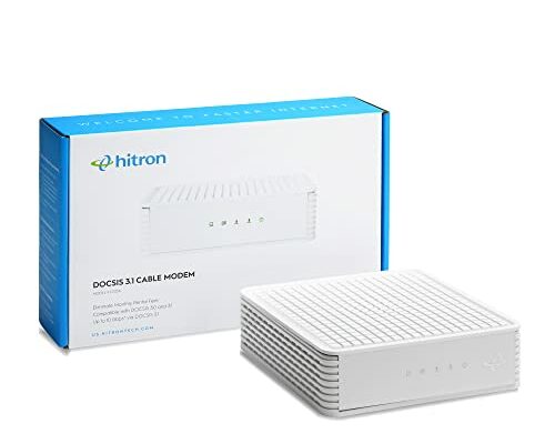 Hitron CODA DOCSIS 3.1 Modem | 1 Gbps Max Internet Speeds | Certified with Comcast Xfinity, Charter Spectrum, Cox & More | 10x Faster Than DOCSIS 3.0 | Cable Modem with 1 Gbps Ethernet