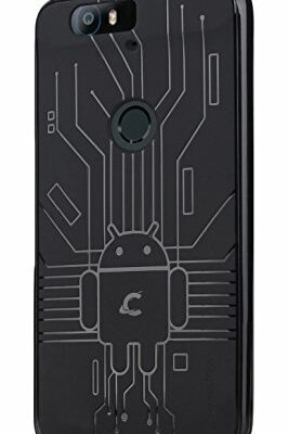 Huawei Nexus 6P Case, Cruzerlite Bugdroid Circuit Case Compatible for Huawei Nexus 6P - Retail Packaging - Black