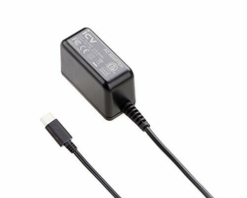 icv 5V 2A USB C Wall Charger with US Adapter for Samsung Galaxy S8, S8 Plus, Note 8, LG G5, G6, HTC 10, Nexus 6P, 5X and Other Type-C 5V Supported Device (Black)