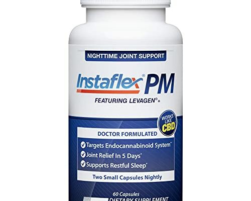 Instaflex PM Nighttime Joint Support with Levagen, Tamaflex, GABA, Ashwagandha, Passionflower Extract, Mobility, Sleep Support - 60 Capules