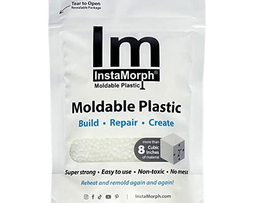 InstaMorph | Thermoplastic Beads, Meltable Polymorph Pellets | Lightweight Modeling Compound for DIY Crafts, Sculpting, Cosplay Accessories | Temporarily Repair | Six Ounce White