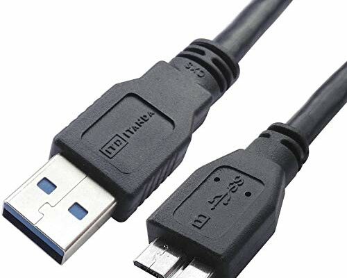 ITD ITANDA USB 3.0 Micro Cable, 3.3FT, Heavy Duty High Speed Hard Drive Cable, USB 3.0 A to Micro B Cable Compatible with Seagate, WD, Toshiba, Westgate, Samsung Galaxy S5, Note 3, Note Pro 12.2