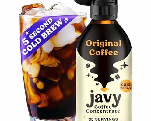 Javy Coffee Concentrate - Cold Brew Coffee, Perfect for Instant Iced Coffee, Cold Brewed Coffee and Hot Coffee, 35 Servings - Original