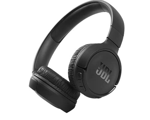 JBL Tune 510BT - Bluetooth headphones with up to 40 hours battery, microphone for call, foldable and comfortable, Android and iOs compatible (Black)