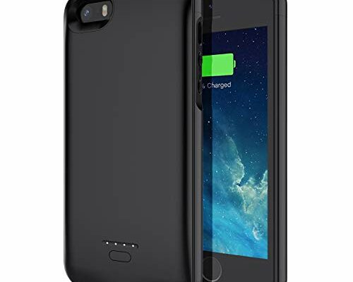 JUBOTY Battery Case for iPhone SE 2016 5S 5, Slim 4000mAh External Charging Case for iPhone 5 5S SE Portable Rechargeable Battery Pack Charger Case(Not Fit 2020 2022 SE,5C)