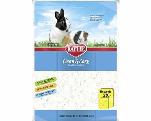 Kaytee Clean & Cozy White Paper Bedding, Made for Small Animals, 49.2 Liters