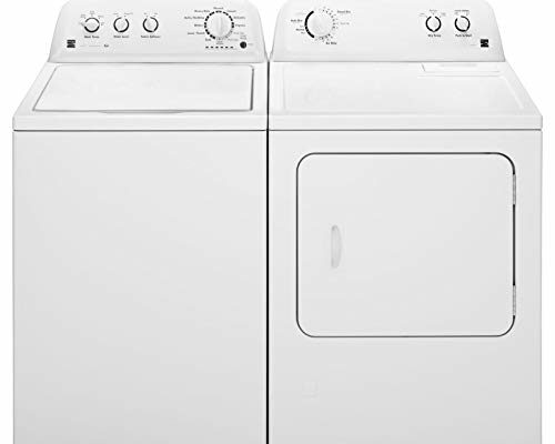 Kenmore Top-Load 7.0 cu. ft. Electric Washer and Dryer Bundle with Wrinkle Guard -White