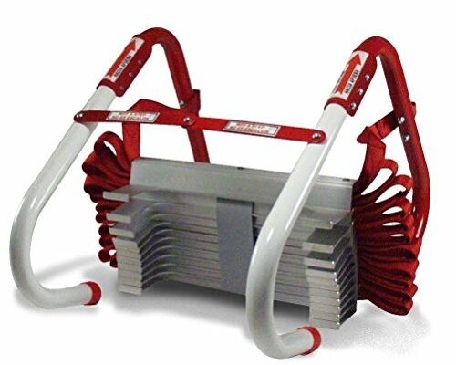 Kidde Fire Escape Ladder, 2-Story Rope Ladder, Extends to 13-Feet, Anti-Slip Rungs