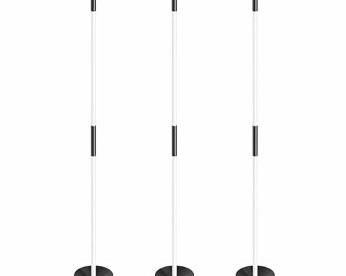 KINGTOP Golf Flagstick Mini, Practice Putting Green Flag Stick for Yard, Pole | Pin | Flagpole, Portable 2-Section Design, 3 Foot, 3-Pack, White