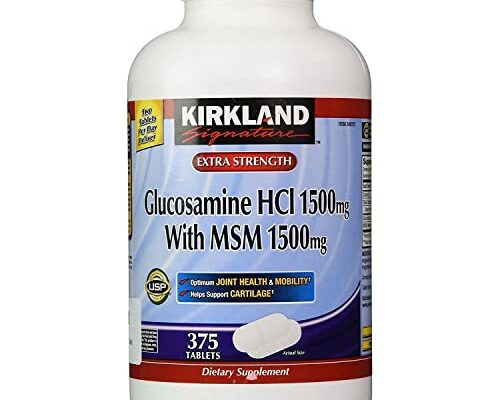 KIRKLAND Signature Glucosamine with MSM, 375 Tablets