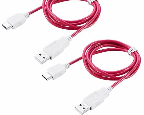 Kissmart 2-Pack Charging Cable for Nabi DreamTab, Nabi Jr., Nabi 2S, Nabi Elev-8, Nabi XD, Nabi Jr.S (Red)