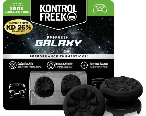 KontrolFreek FPS Freek Galaxy Black for Xbox One and Xbox Series X Controller | 2 Performance Thumbsticks | 1 High-Rise, 1 Mid-Rise | Black (Limited Edition)