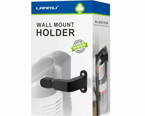 LANMU Wall Mount Holder Compatible with Shark IX141 IZ362H IZ363HT IZ682H Pet Cordless Stick Vacuum, Handheld CH701 CH951 and Dyson V10 V11 V12 V15 Outsize Vacuum