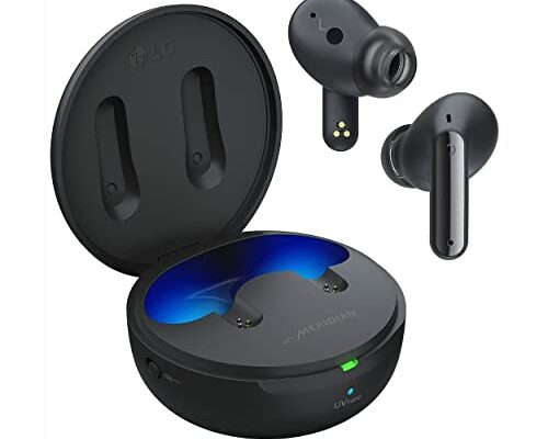 LG TONE Free True Wireless Bluetooth FP9 - Active Noise Cancelling Earbuds with UVnano Charging Case, Black