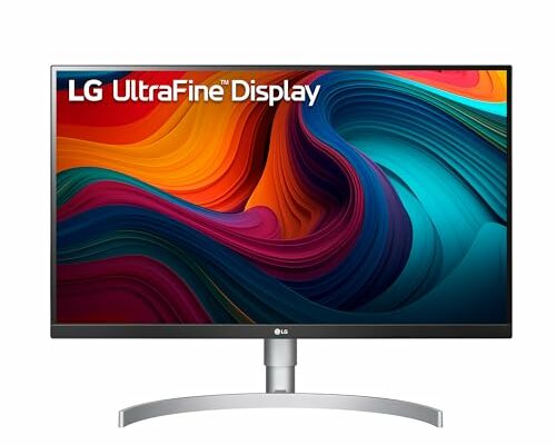 LG UltraFine UHD 27-Inch 4K UHD 2160p Computer Monitor 27UN850-W, IPS with VESA DisplayHDR 400, AMD FreeSync, and USB-C, White,Silver