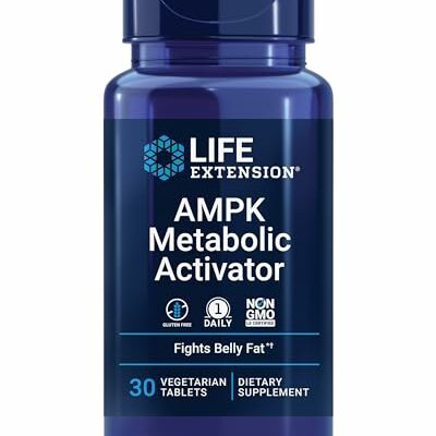 Life Extension AMPK Metabolic Activator, hesperidin, G. pentaphyllum, fight unwanted belly fat & revitalize cellular metabolism, gluten-free, non-GMO, 30 Vegetarian Tablets