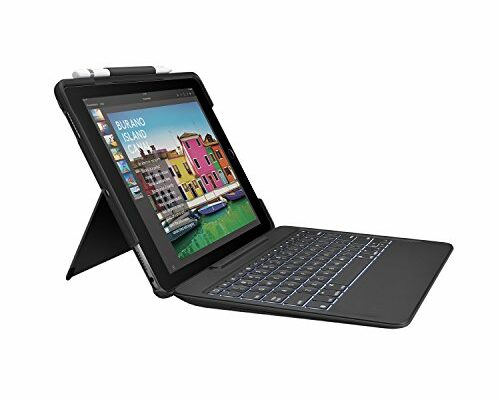 Logitech iPad Pro 10.5 inch Keyboard Case | SLIM COMBO with Detachable, Backlit, Wireless Keyboard and Smart Connector (Black)