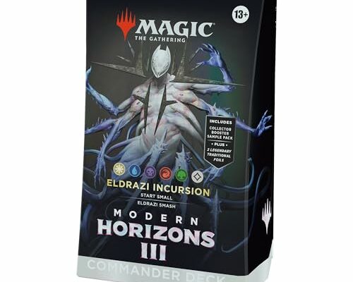 Magic: The Gathering Modern Horizons 3 Commander Deck – Eldrazi Incursion (100-Card Deck, 2-Card Collector Booster Sample Pack + Accessories)