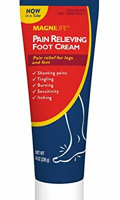 MagniLife Pain Relieving Foot Cream Soothing Relief for Soreness, Pain, Burning, Tingling, Itching or Sensitivity in Feet & Legs - All-Natural Moisturizing Topical - Petroleum-Free - 8oz Tube