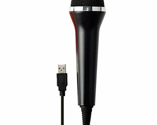 Mcbazel Gam3Gear Universal USB Audio Wired Karaoke Micrphone Mic for PS4 Slim/Pro/PS3/Xbox One/S/Xbox 360/Wii/Switch/PC