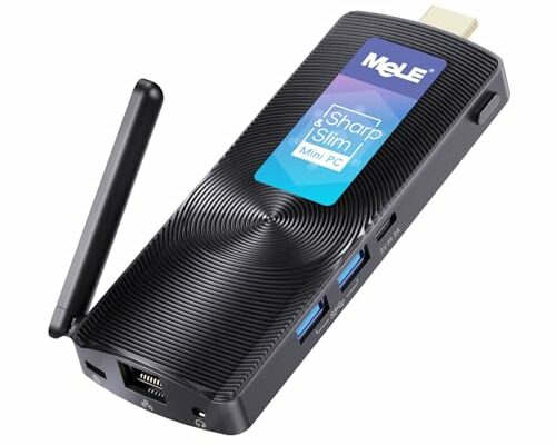 MeLE PCG02 Fanless Mini PC Stick, Celeron J4125 8GB 128GB Micro Desktop Computer Stick, Support HDMI 4K 60Hz Wi-Fi5 Gigabit Ethernet, BT4.2 on Business Office Industrial IOT Media Home