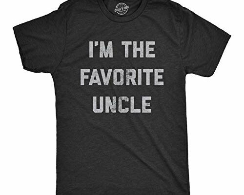 Mens I'm The Favorite Uncle Tshirt Funny Family Niece Nephew Tee (Heather Black) - L