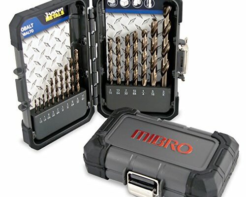 MIBRO 492470 Cobalt Metal Master Drill Bit Set, 1/6in. to 3/8in., 17 Pieces