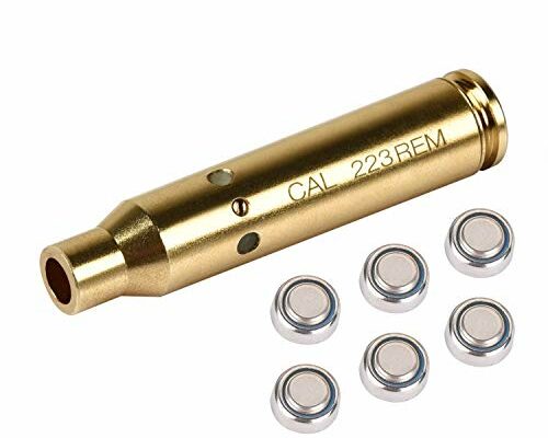 MidTen Bore Sight Cal Red Dot Boresighter for 223 5.56mm Rem Gauge with Two Sets of Batteries