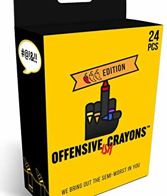 MilkToast Brands Offensive Crayons ISH Edition - HR-Friendly Gag Gift, Funny Adult Humor for Office Parties, Secret Santa, White Elephant, Coworkers