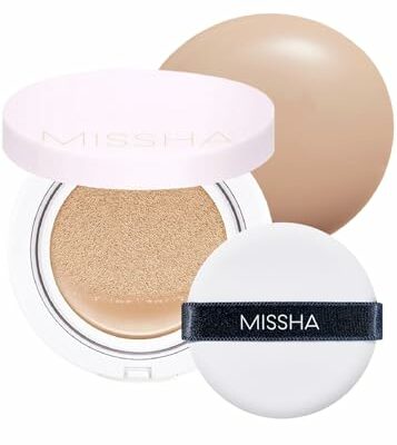 MISSHA Magic Cushion Foundation No.23 Natural Beige for light with neutral skin tone - Flawless Coverage, Dewy Finish, Easy Application for All Skin Types