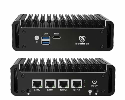 MOGINSOK Firewall Appliance 2.5Gbe Intel Celeron N5095 Quad Core, 4*Intel I225-V LAN Fanless Mini PC 8G DDR4 128G M.2 NVMe Support PFSENSE Router/AES-NI/OPNsense