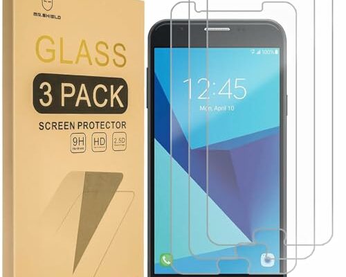 Mr.Shield [3-PACK] Designed For Samsung Galaxy J7 Sky Pro [Tempered Glass] Screen Protector with Lifetime Replacement