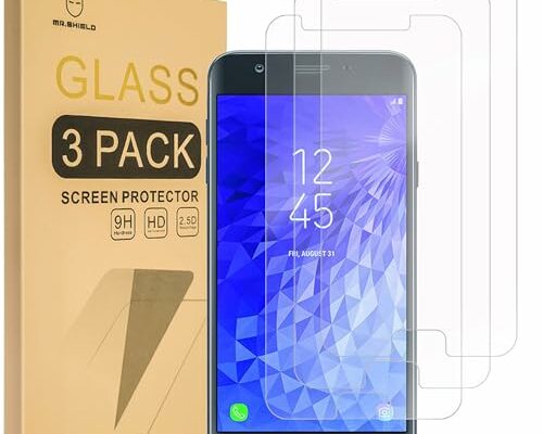 Mr.Shield [3-PACK] Designed For Samsung Galaxy J7 V J7V (2nd Gen) / J7 (2nd Generation) (Verizon) [Tempered Glass] Screen Protector with Lifetime Replacement