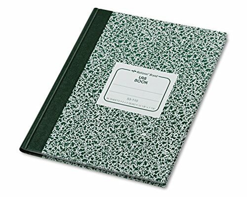 National Lab Notebook, Quadrille Rule (5 sq/in), Green Marble Cover, (96) 10.13 x 7.88 Sheets