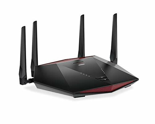 NETGEAR Nighthawk Pro Gaming 6-Stream WiFi 6 Router (XR1000) - Security Features, AX5400 Wireless Speed (up to 5.4Gbps), DumaOS 3.0 Optimizes Lag-free Server Connections, 4 x 1G Ethernet ports