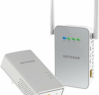 NETGEAR Powerline Adapter + Wireless Access Point Kit, 1000 Mbps Wall-Plug, 1 Gigabit Ethernet Ports (PLW1000-100NAS), 1 Gbps Kit - Wireless,white