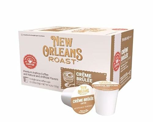 New Orleans Roast Creme Brulee Single Serve Coffee - Rich Caramel & Smooth Vanilla - 12 Count