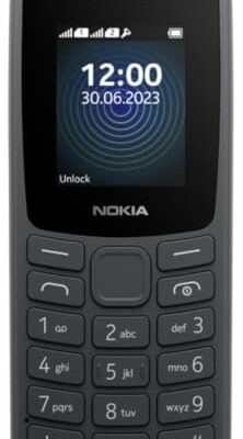 Nokia 105 4G | Dual SIM | GSM Unlocked Mobile Phone | Volte | Charcoal | International Version | Not AT&T/Cricket/Verizon Compatible