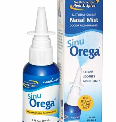 NORTH AMERICAN HERB & SPICE SinuOrega - 2 fl oz - Pack of 2 - All-Natural Nasal Spray - Oregano Oil & Sage to Support Healthy Sinus Response - Non-GMO